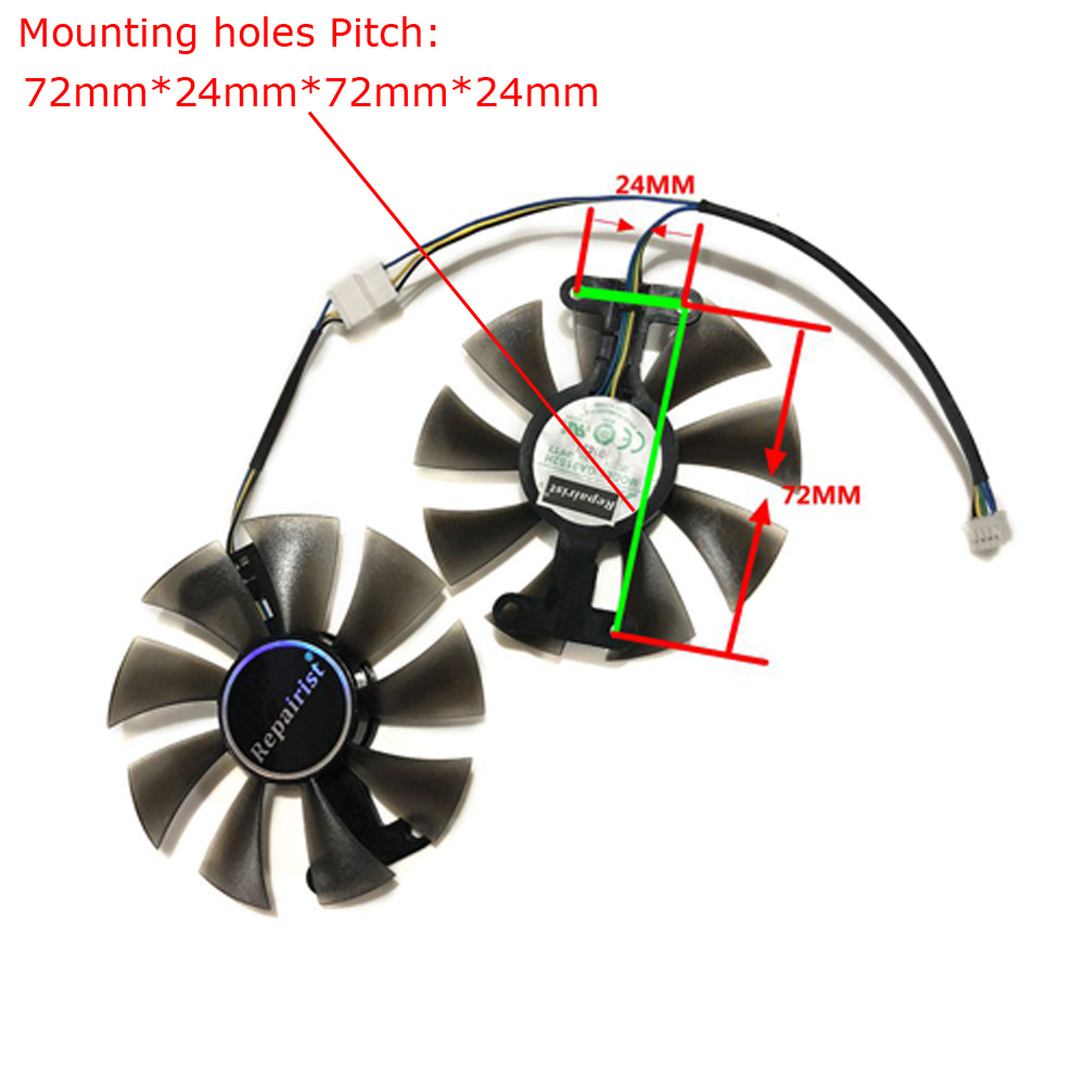 2Pcs/Set,Video Card Fan,85MM D - Rx 580 8Gb 2048Sp Gpu ulasan dan harga