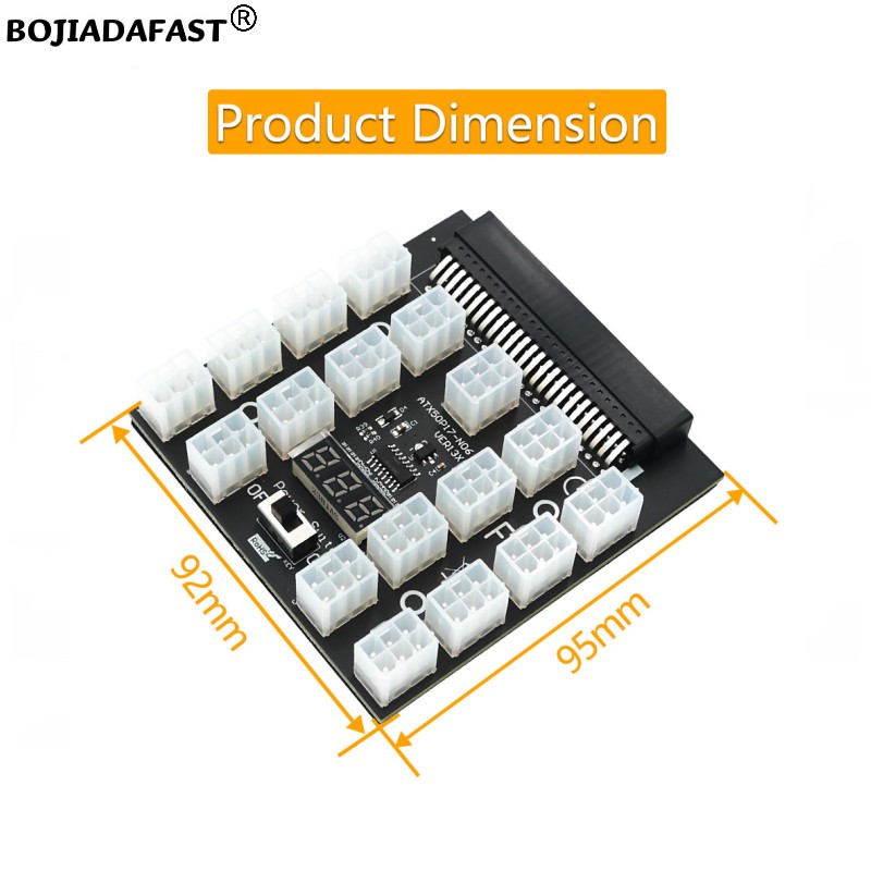 17 Ports PCIe 6Pin Connector S - 2400W Server Psu Breakout Board ulasan dan harga