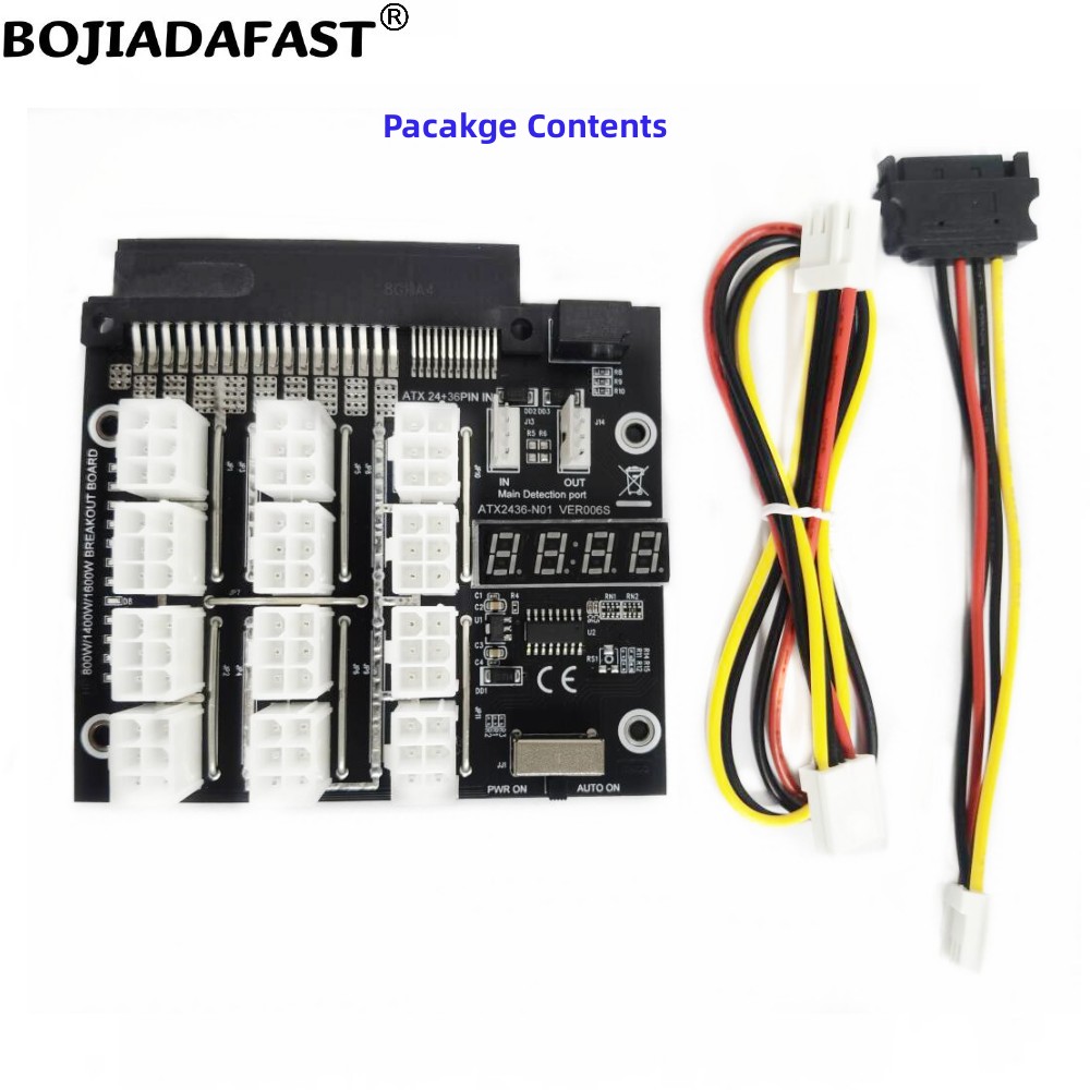 12 Ports PCIE 6Pin Connector S - 2400W Server Psu Breakout Board ulasan dan harga