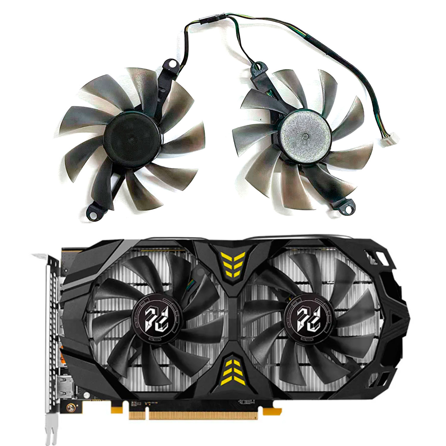 New GPU fan 4PIN 85MM 75MM RX5 - Rx 580 8Gb 2048Sp Gpu ulasan dan harga